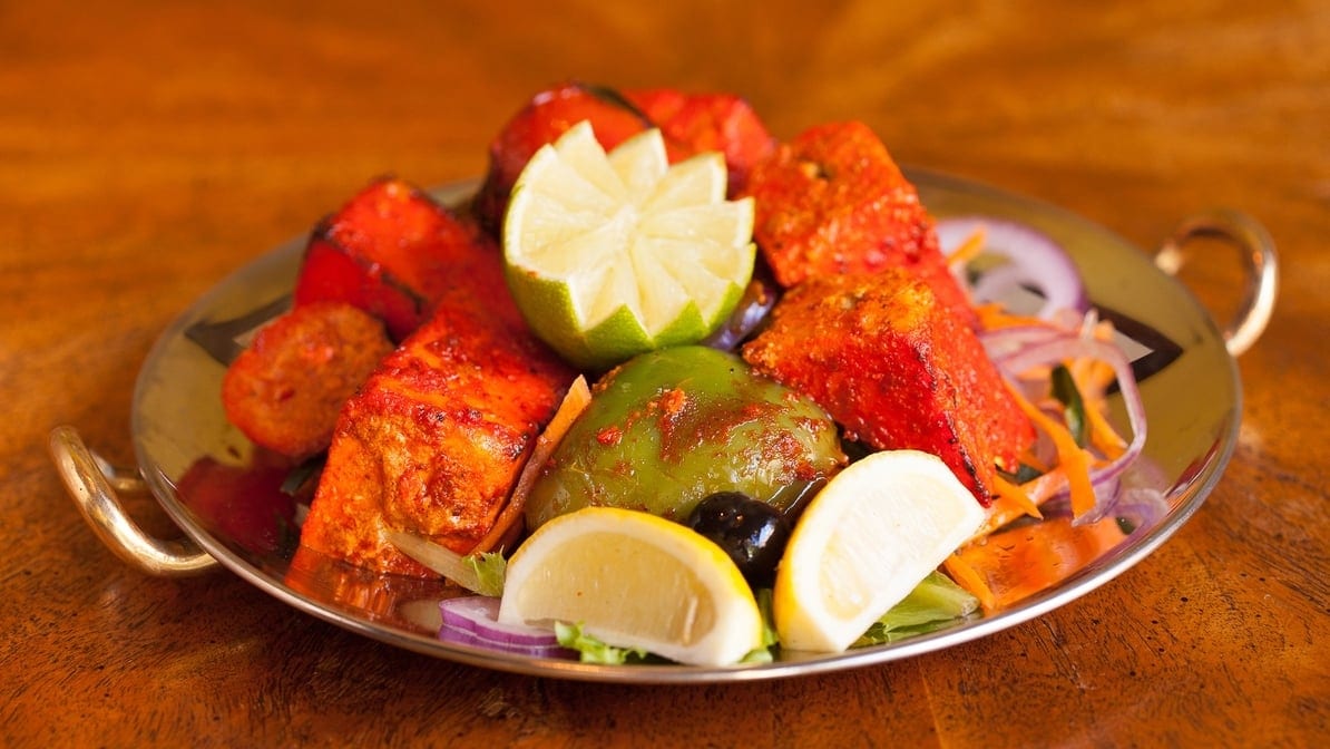 Paneer Tikka (Grilled Home-Made Cheese).