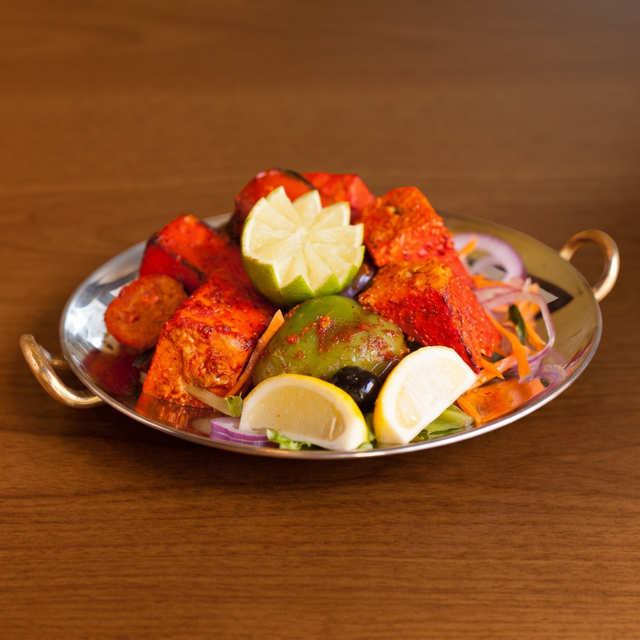 Paneer Tikka (Grilled Home-Made Cheese).